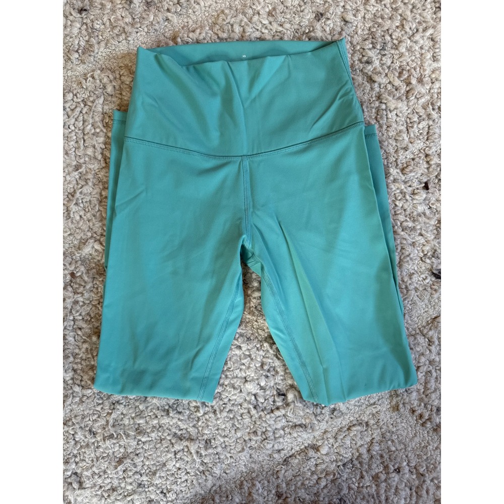 Everlane Perform Ankle Leggings Teal Green High Waisted Recycled Nylon XS